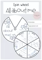 Vorschau - Mal- und Bastelvorlagen - All about me Drehscheibe Das bin ich - Deckblatt