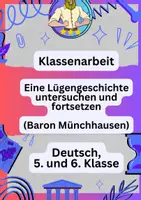 Vorschau - Klassenarbeiten - Klassenarbeit | Lügengeschichte - Deckblatt
