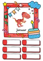 Vorschau - Poster - Dino/Dinosaurier Geburtstagskalender für die Dinosaurierklasse - Seite 1