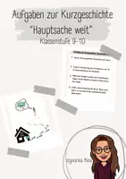 Vorschau - Stundenentwürfe - Unterrichtsstunde zur Kurzgeschichte "Hauptsache weit" - Deckblatt