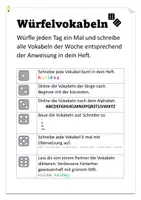 Vorschau - Fördermaterial/Inklusion - Vokabelwürfeln - Deckblatt