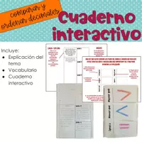 Vista previa - Otros - Comparar y ordenar decimales cuaderno interactivo - Portada