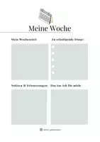 Vorschau - Arbeitsblätter - Wochenplaner - Deckblatt