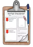 Vorschau - Anderer Materialtyp - Notfall-Steckbrief für kranke Kinder - Seite 1