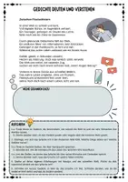 Vorschau - Arbeitsblätter - Gedichte verstehen und deuten exemplarisch anhand Leitfragen (Klasse 7 / 8 / 9) mit Lösung - Deckblatt