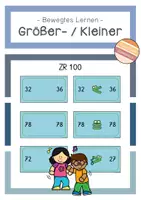 Vorschau - Spiele - Bewegtes Lernen - Größer/Kleiner-Relation im ZR 100 - Deckblatt