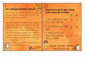 Vorschau - Fördermaterial/Inklusion - Lesemotivation/Leseförderung: Leseschlösser für die 2.- 4. Klasse - Herbst/Halloween - Seite 1