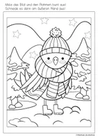 Vorschau - Mal- und Bastelvorlagen - Malvorlagen Winter Weihnachten - Seite 1