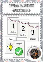 Vorschau - Stationenlernen - Materialpaket Classroom Management #Silvesterknaller23 - Deckblatt