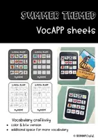 Vorschau - Arbeitsblätter - Summer VocAPP activity - Deckblatt