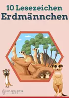 Vorschau - Mal- und Bastelvorlagen - 10 Lesezeichen für Kinder: Erdmännchen - Deckblatt