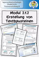Vorschau - Stundenentwürfe - Modul 2.1.2 Erstellung von Textbausteinen Informationstechnologie Lehrplan Plus - Deckblatt