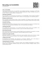 Vorschau - Arbeitsblätter - Recycling von Kunststoffen (Infotext und Übungen) - Deckblatt
