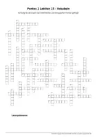 Vorschau - Spiele - Kreuzworträtsel zu Pontes 2 Lektion 15 (Vokabeln) - Deckblatt