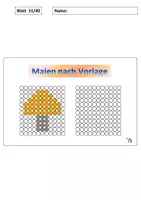 Vorschau - Arbeitsblätter - Malen nach Vorlage - 40 PDF-Zeichenvorlagen, Fördermaterial, Spielerisches Lernen - Seite 1