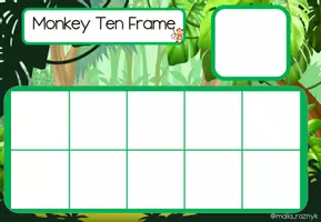Vista previa - Tarjetas / Manipulativos - Marco de Diez / Monkey Ten Frame - página 3