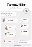 Vorschau - Anderer Materialtyp - Namensschilder - Hefte, Garderobe, Tisch etc. (editierbar) - Deckblatt