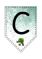 Vorschau - Mal- und Bastelvorlagen - Wimpelkette für die Chamäleonklasse - Chamäleon Wimpel - Seite 1
