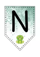 Vorschau - Mal- und Bastelvorlagen - Wimpelkette für die Dinosaurierklasse - Dinosaurier Wimpel - Seite 3