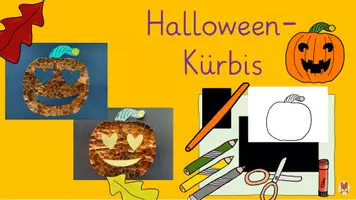 Vorschau - Mal- und Bastelvorlagen - Halloween-Kürbis - Kunst - Klasse 2-4 - Herbst - Seite 1