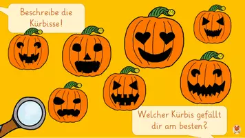 Vorschau - Mal- und Bastelvorlagen - Halloween-Kürbis - Kunst - Klasse 2-4 - Herbst - Seite 3