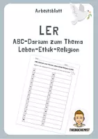 Vorschau - Arbeitsblätter - ABC-Methode - Vertretungsstunde Vertretung LER Leben Ethik Religion - Deckblatt