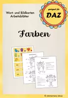 Vorschau - Arbeitsblätter - Materialpaket DAZ: Farben - Wort-/ Bildkarten, AB, interaktive PDF - Seite 1