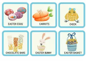 Vista previa - Tarjetas / Manipulativos - Easter flashcards - página 1