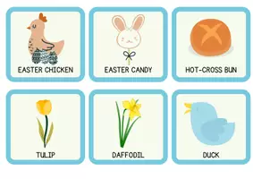 Vista previa - Tarjetas / Manipulativos - Easter flashcards - página 3