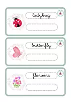 Vista previa - Hojas de trabajo - Tarjetas lectoescritura temática primaveral - página 2