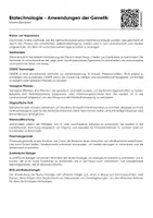 Vorschau - Arbeitsblätter - Biotechnologie - Anwendungen der Genetik (Informationstext und Übungen) - Deckblatt