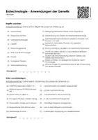 Vorschau - Arbeitsblätter - Biotechnologie - Anwendungen der Genetik (Informationstext und Übungen) - Seite 1