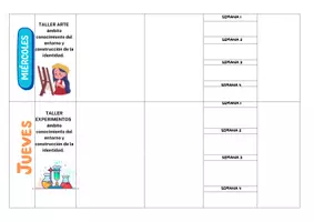 Vista previa - Evaluación - PLANIFICACIÓN TALLERES_ ACTIVIDAD CENTRAL AE - página 1