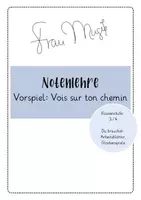 Vorschau - Arbeitsblätter - Notenlehre: Vorspiel -Vois Sur Ton Chemin - Deckblatt