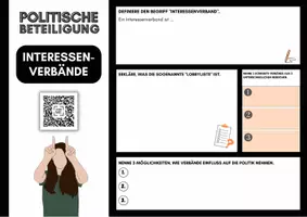 Vorschau - Arbeitsblätter - Interessenverband - Politische Beteiligung (Stationskarte) #demokratiestärken - Seite 1