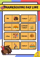 anteprima - Materiale di supporto/inclusione - Thanksgiving day line - Ringraziamento gioco - Pagina di copertina