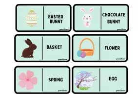 Vorschau - Stationenlernen - Easter line - Ostern Domino auf Englisch - Seite 2