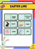 Vorschau - Stationenlernen - Easter line - Ostern Domino auf Englisch - Deckblatt