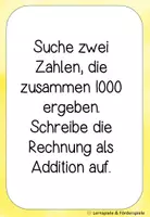 Vorschau - Arbeitsblätter - ZR 1000: Ergänzen bis 1000; Rechenspaziergang, Karten & Arbeitsblätter, mehrfach differenziert - Seite 2