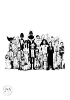 Vorschau - Mal- und Bastelvorlagen - Halloween - Monster und Vampire ausmalen - Seite 1