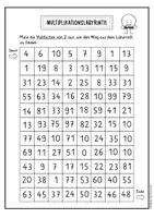 Vorschau - Arbeitsblätter - Vervielfache: Multiplikationsrätsel für die 4. Klasse der Grundschule (Mathe) - Seite 1