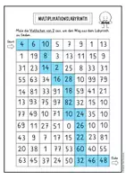 Vorschau - Arbeitsblätter - Vervielfache: Multiplikationsrätsel für die 4. Klasse der Grundschule (Mathe) - Seite 2