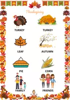 anteprima - Esercizi - Thanksgiving: Foglio di lavoro del Giorno del Ringraziamento - Pagina 2