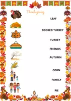 anteprima - Esercizi - Thanksgiving: Foglio di lavoro del Giorno del Ringraziamento - Pagina 3
