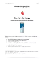 Vorschau - Unterrichtsreihen - Kein Herz für Energydrinks! Projekt einer Antikampagne - Deckblatt