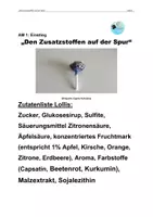 Vorschau - Unterrichtsreihen - "Den Zusatzstoffen auf der Spur" - Seite 3