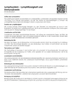 Vorschau - Arbeitsblätter - Lymphsystem - Lymphflüssigkeit und Immunabwehr (Informationstext und Übungen) - Deckblatt