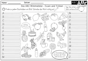 Vorschau - Stationenlernen - ABC- Alphabet Wimmelbilder - Schreiben - Seite 3