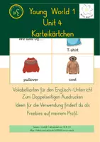 Vorschau - Spiele - Bildkarten Vocabulary Young World 1 Unit 4 - Deckblatt