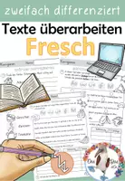 Vorschau - Arbeitsblätter - Texte Überarbeiten mit Rechtschreibstrategien & Fresch - zweifach differenziert - Deckblatt